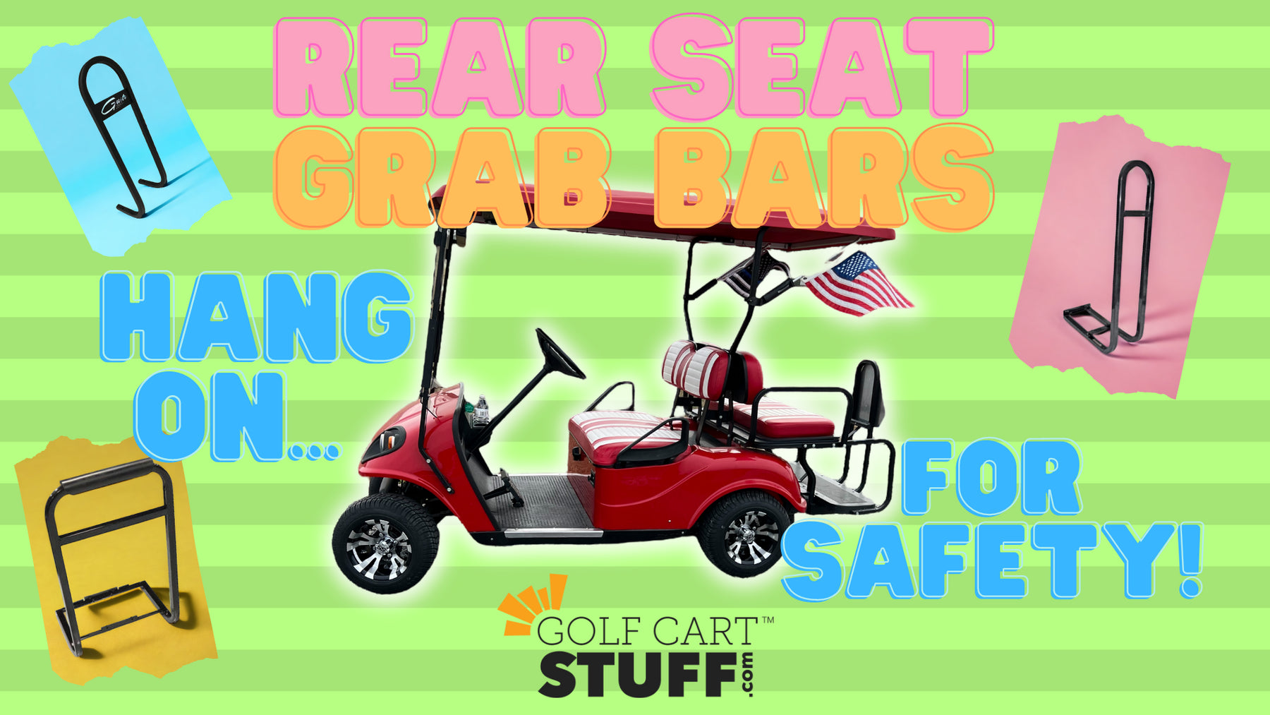 Golf Cart Rear Seat Safety Grab Bars | An Overview