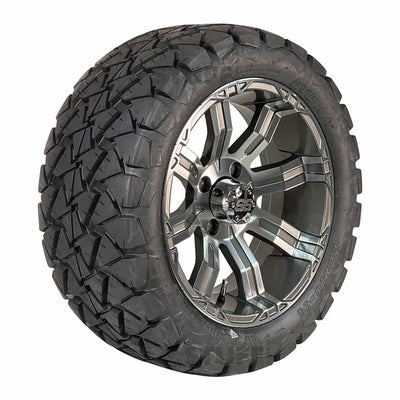 Lifted Golf Cart wheel and tire: 14" Caliber wheel