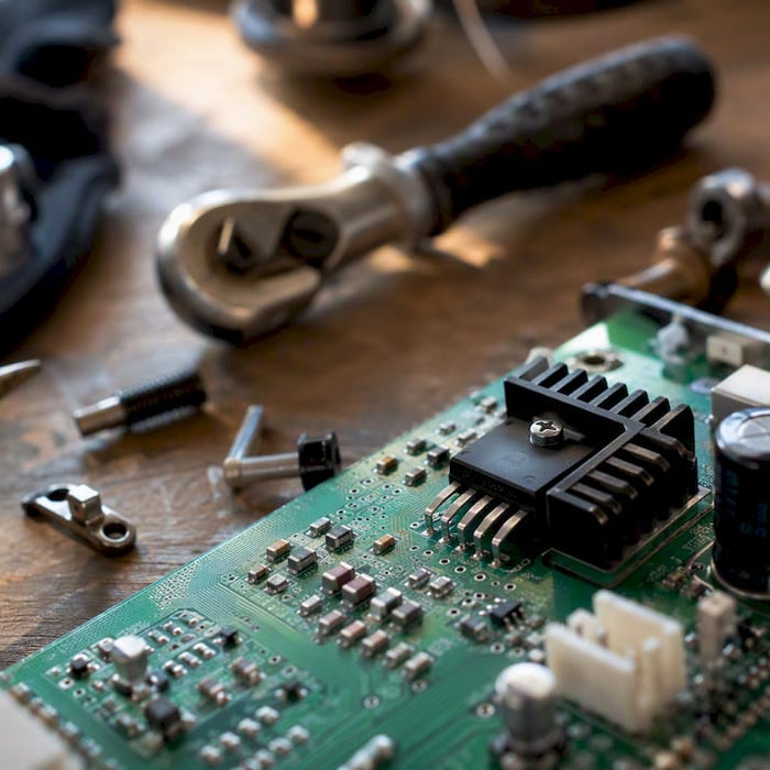 Voltage regulator chip on circuit board