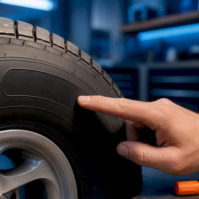 Inspecting a golf cart tire sidewall