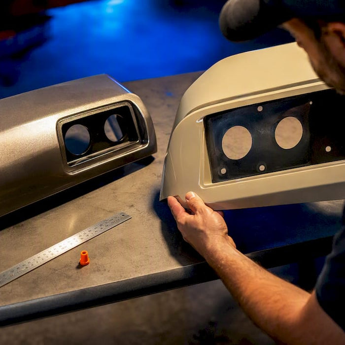 Comparing golf cart cowl mounting points