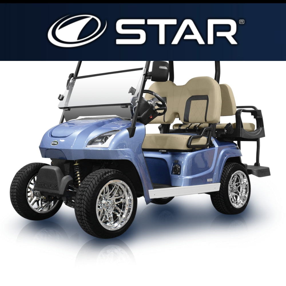 Star EV golf cart and logo