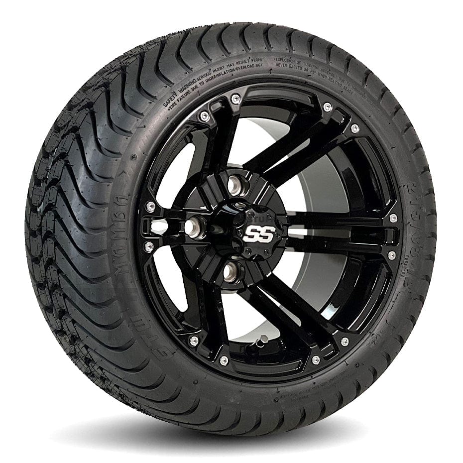 12" Black Terminator wheel and 215/35-12 low profile tire