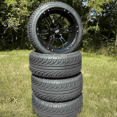 14" Stallion Gloss Black Wheel and 205/30-14 GCS FORERUNNER Tire
