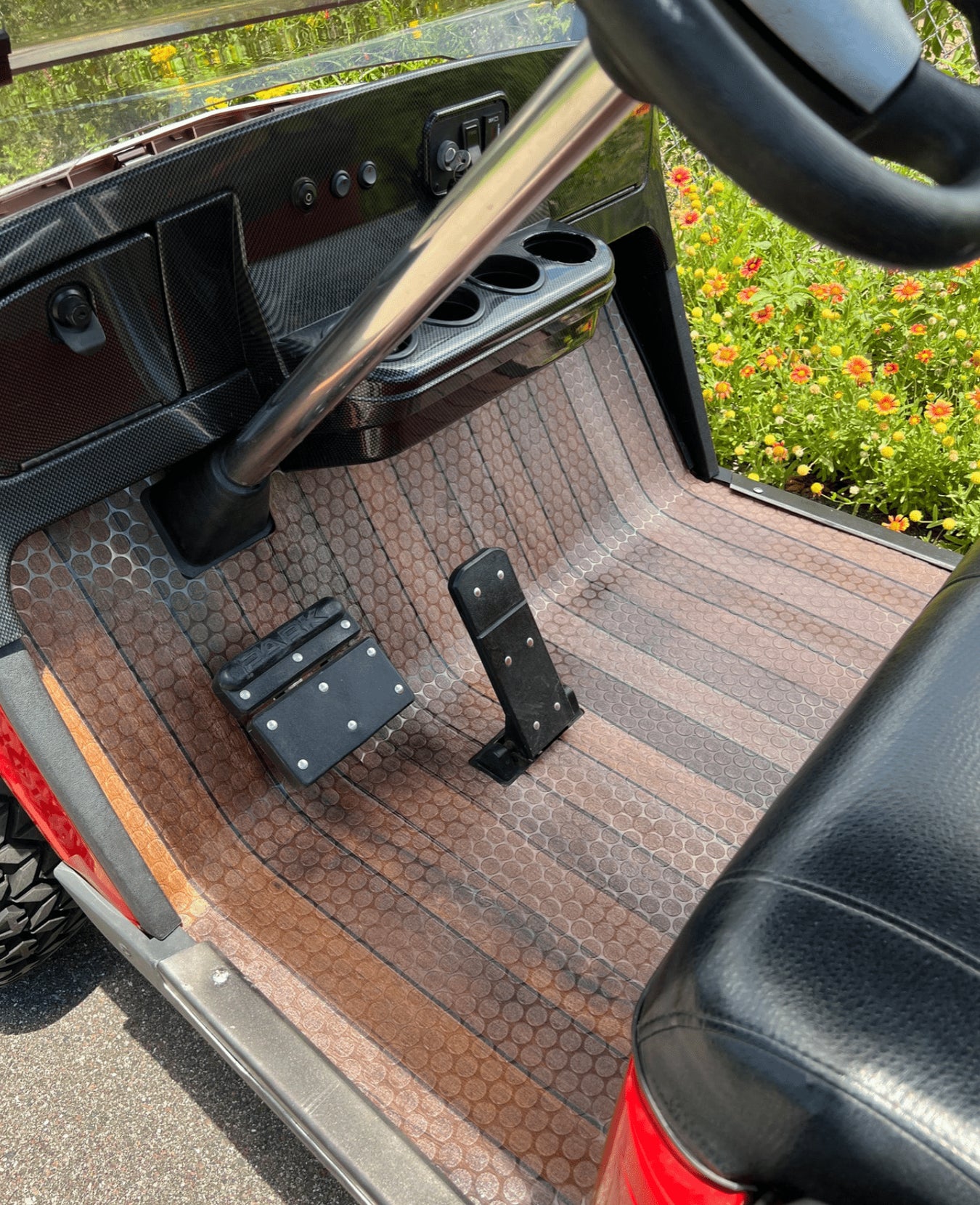 Custom Golf Cart Floor Mats- Wood