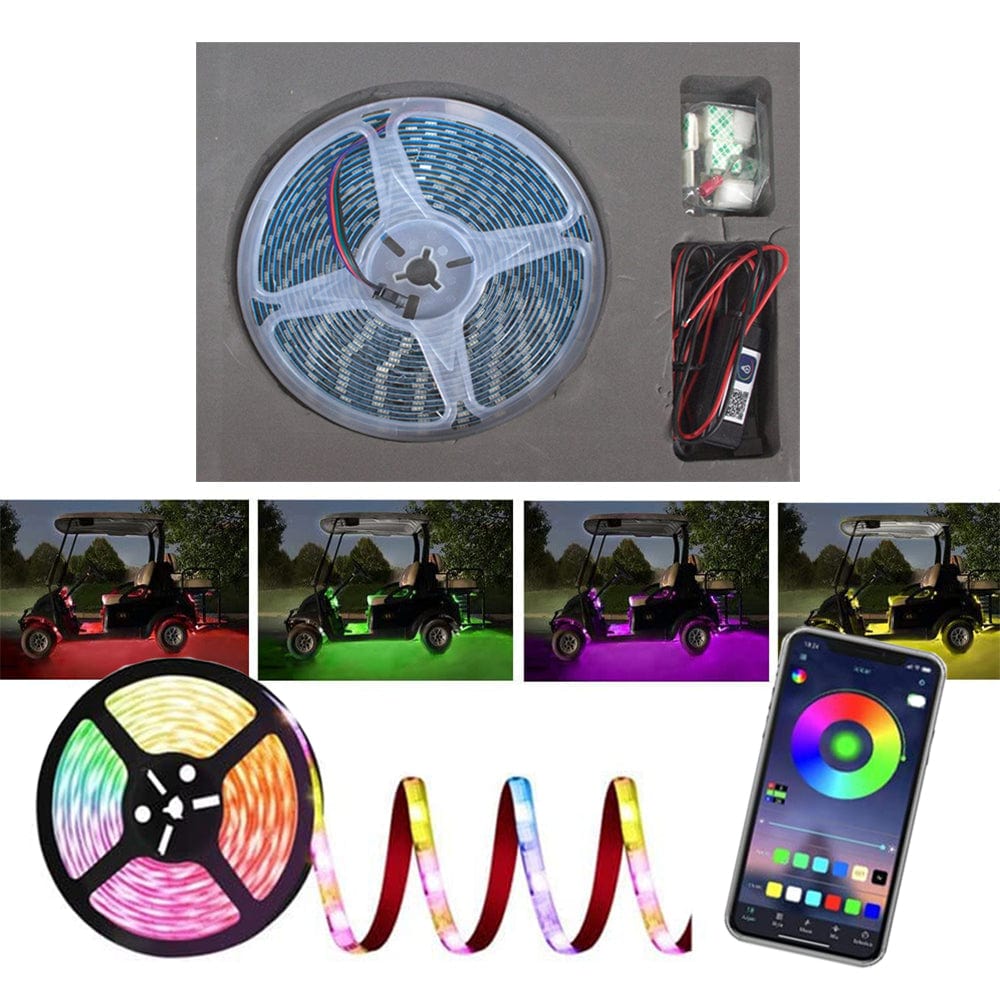 Universal Driving And Accent Golf Cart Lights GOLFCARTSTUFF COM   Golf Cart Led Strip Lights Universal Rgb Underglow Golf Cart Lights 474644 1200x1200 