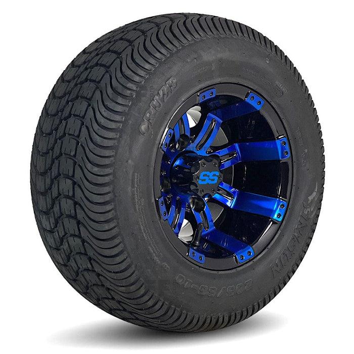 10" Tempest GCS™ Colorway Golf Cart Wheels and 20" Golf Cart Tires Combo - Set of 4 (Choose your tire!)