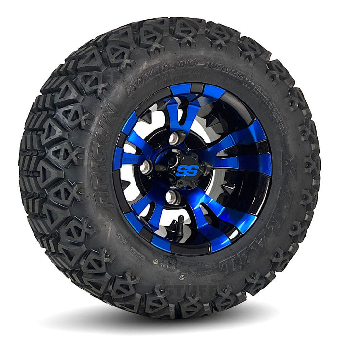 10" Vampire GCS™ Colorway Golf Cart Wheels and 20" Golf Cart Tires Combo - Set of 4 (Choose your tire!)