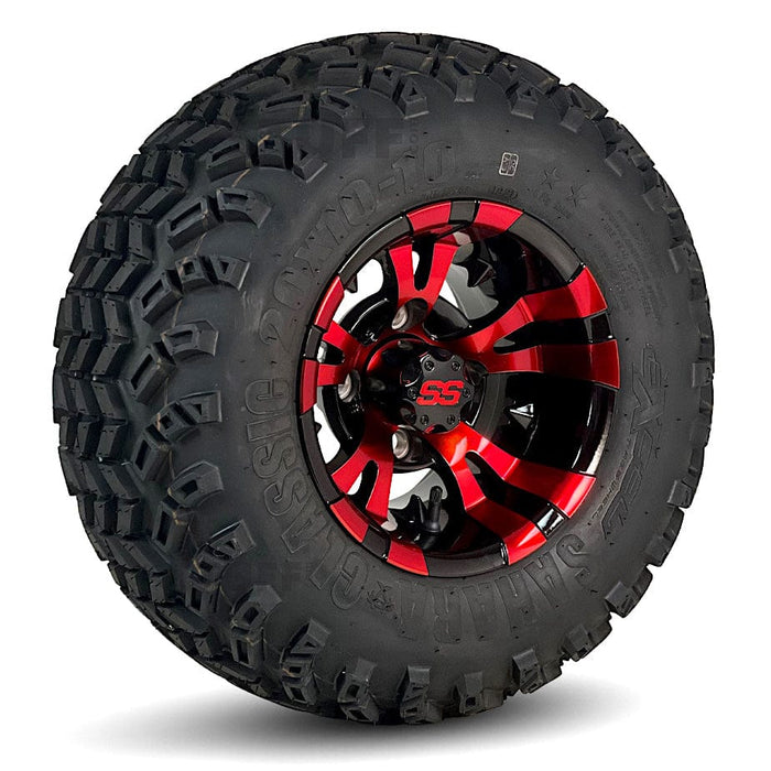 10" Vampire GCS™ Colorway Golf Cart Wheels and 20" Golf Cart Tires Combo - Set of 4 (Choose your tire!)