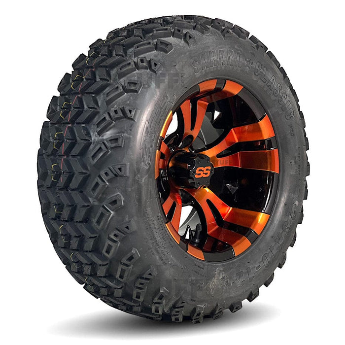 12" Vampire GCS™ Colorway Golf Cart Wheels and 23" Golf Cart Tires Combo - Set of 4 (Choose your tire!)
