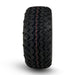 12" Rally Black/Machined Golf Cart Wheels and All Terrain Tires Combo - Set of 4 - GOLFCARTSTUFF.COM™