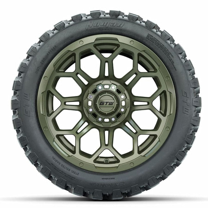 14" GTW Bravo wheel and 23x10-14 GTW Steel Belted Radial Nomad Tire - Matte Recon Green Finish