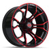 19-309 GTW Spyder black and red 15" golf cart aluminum wheel.