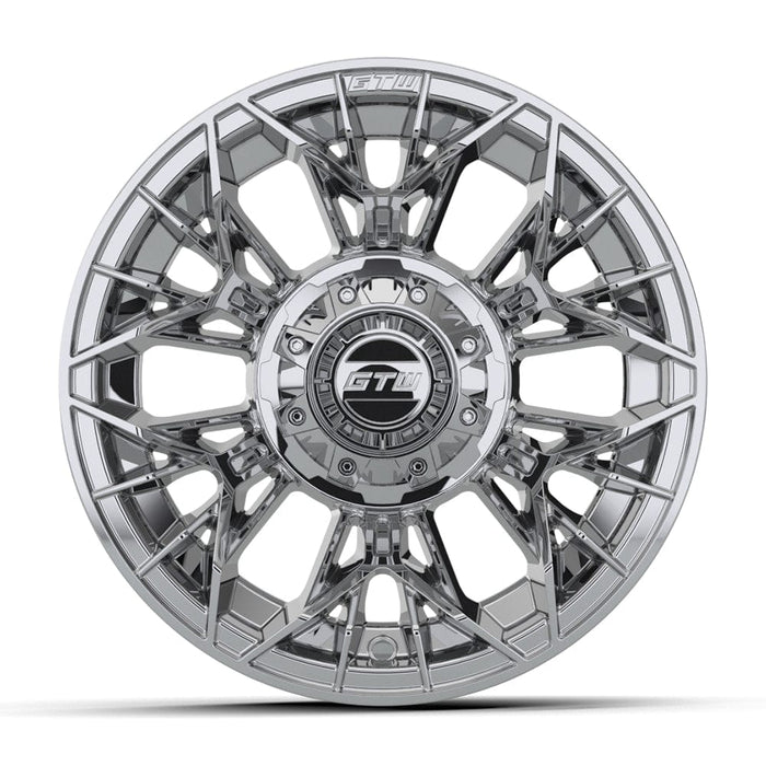 12" Stellar Chrome Golf Cart Wheel - 12"x7" ET-25 Offset⎮GTW®