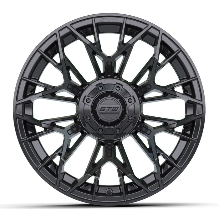 15" Stellar Matte Black Golf Cart Wheel - 15"x7" ET-25 Offset⎮GTW®