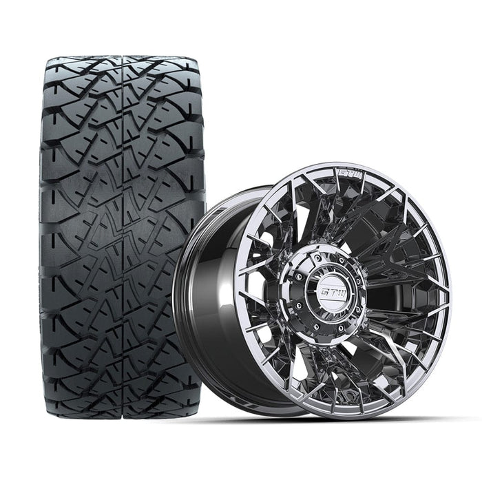 12" GTW® Stellar Wheels with Timberwolf 22x10-12 All Terrain Tires - Set of 4 - Select Your Finish