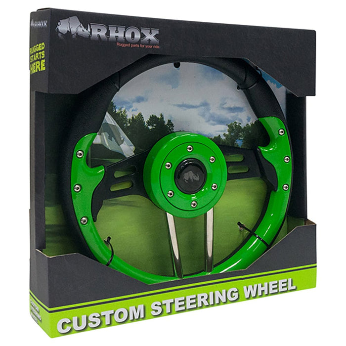 RHOX Aviator 4 Lime Green Steering Wheel in Box