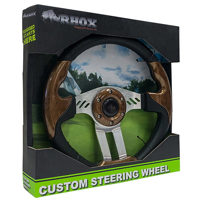 RHOX Aviator 5 Woodgrain Steering Wheel in Box