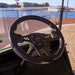 RHOX Aviator 5 Black Steering Wheel Installed on Golf Cart