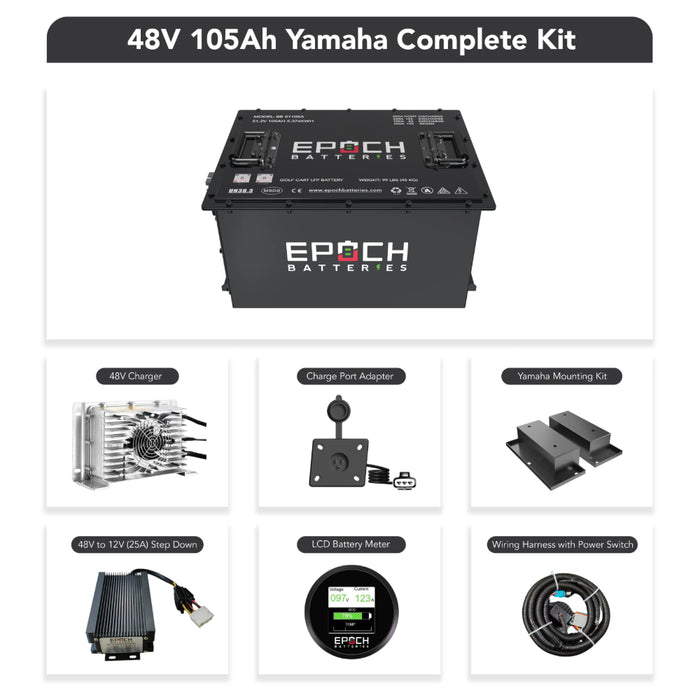 48V 105Ah LiMax Series Lithium (LiFePO4) Golf Cart Battery Kit by EPOCH