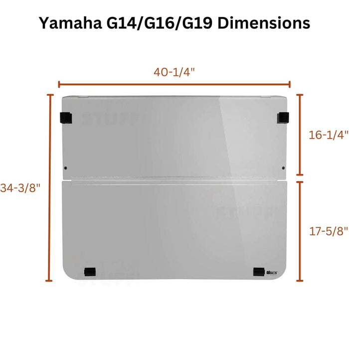 Yamaha G14/G16/G19 Windshield Dimensions