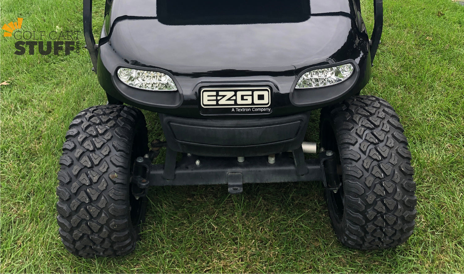 EZGO TXT Valor with a lift kit and lights installed