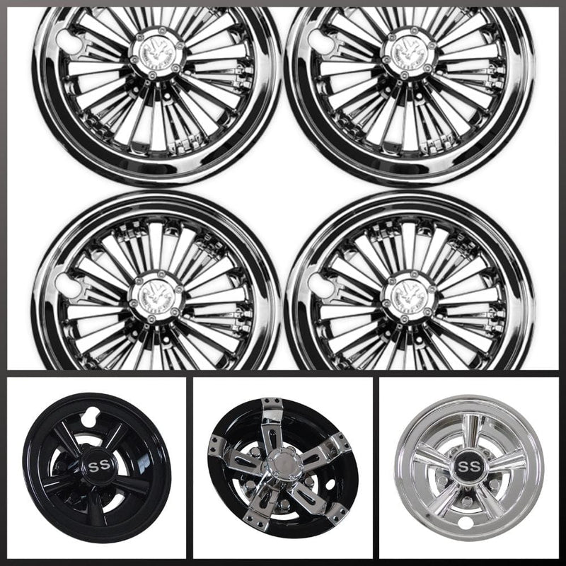 Golf cart hub cap selection