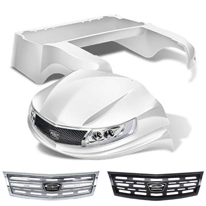 Club Car Precedent Body Kit- Phoenix™ | DoubleTake®- Pearl w/ Chrome or Black Slotted Grille
