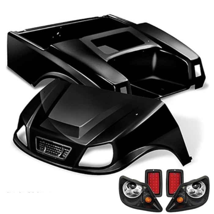 EZGO TXT Body Kit- Titan™ | DoubleTake®- Black w/ light kit