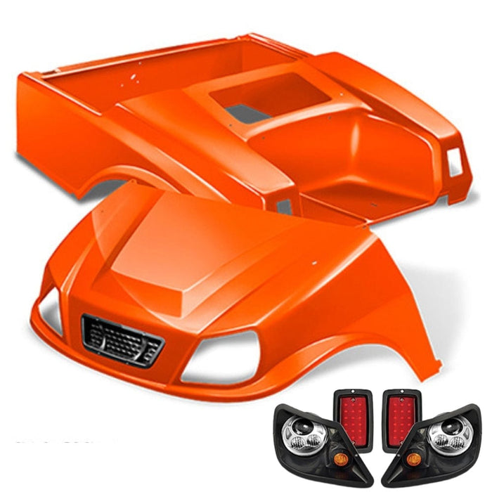 EZGO TXT Body Kit- Titan™ | DoubleTake®- Orange w/ light kit