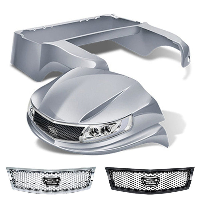 Club Car Precedent Body Kit- Phoenix™ | DoubleTake®- Silver w/ Chrome or Black Diamond Grille