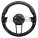 RHOX-Steering-Wheel-Aviator-4-Black-Grip-Brushed-Aluminum-Spokes-13-Diameter-ACC-SW127