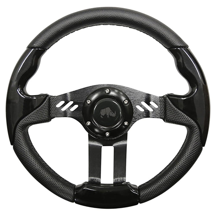 RHOX-Steering-Wheel-Aviator-5-Black-Grip-Black-Spokes-13-Diameter-ACC-SW131
