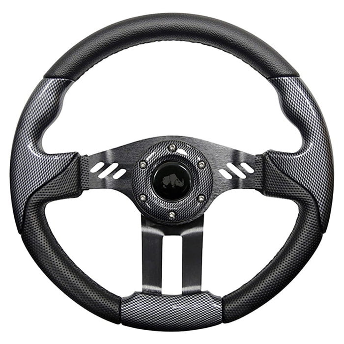 RHOX-Steering-Wheel-Aviator-5-Carbon-Fiber-Grip-Black-Spokes-13-Diameter-ACC-SW130