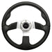 RHOX-Steering-Wheel-Formula-GT-Black-Grip-Brushed-Aluminum-Spokes-13-Diameter-ACC-SW133