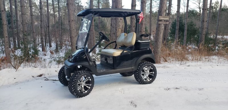 Off Road Golf Cart in Winter Snow wheels tires 
