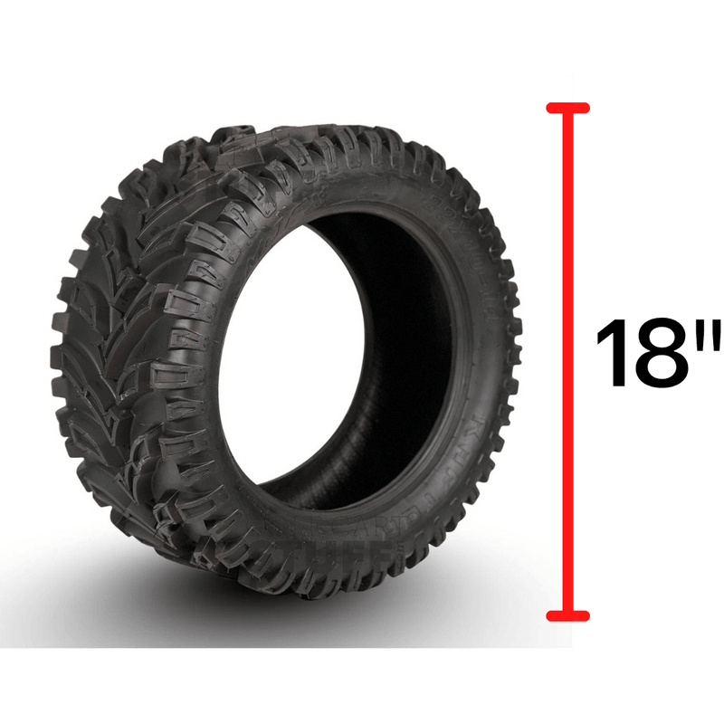 Off-Road golf cart tires with 18" in overall diameter