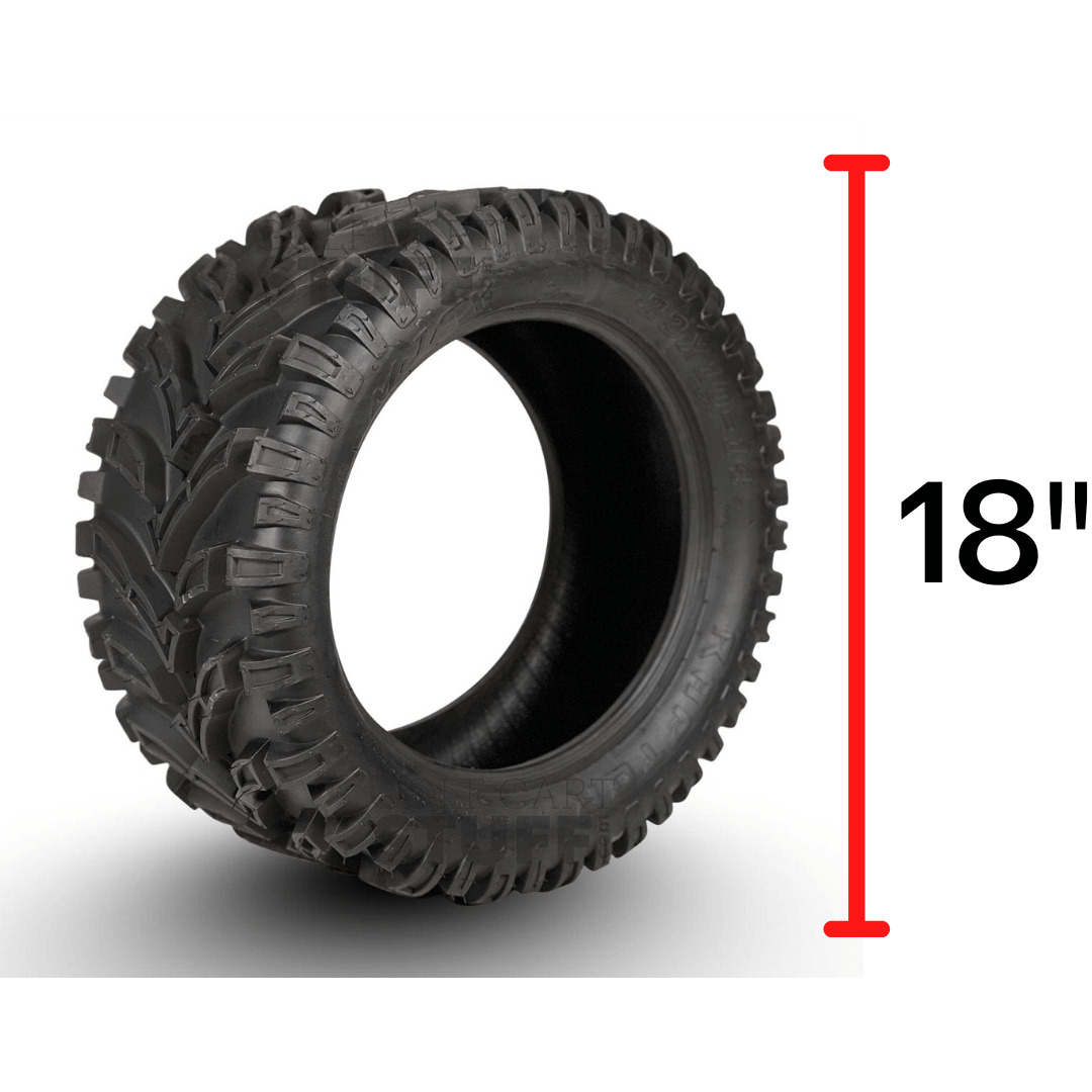 Off-Road golf cart tires with 18" in overall diameter