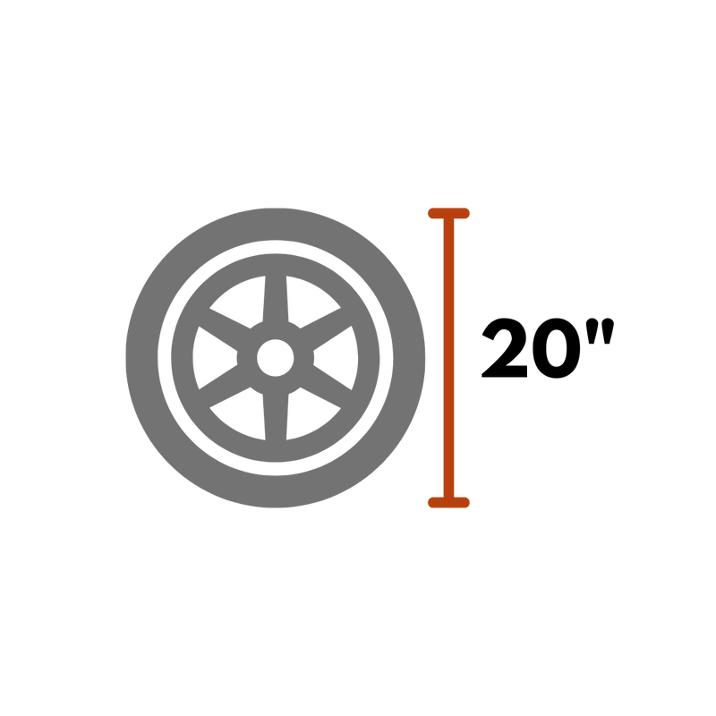wheel and tire combinations with 20" in overall height
