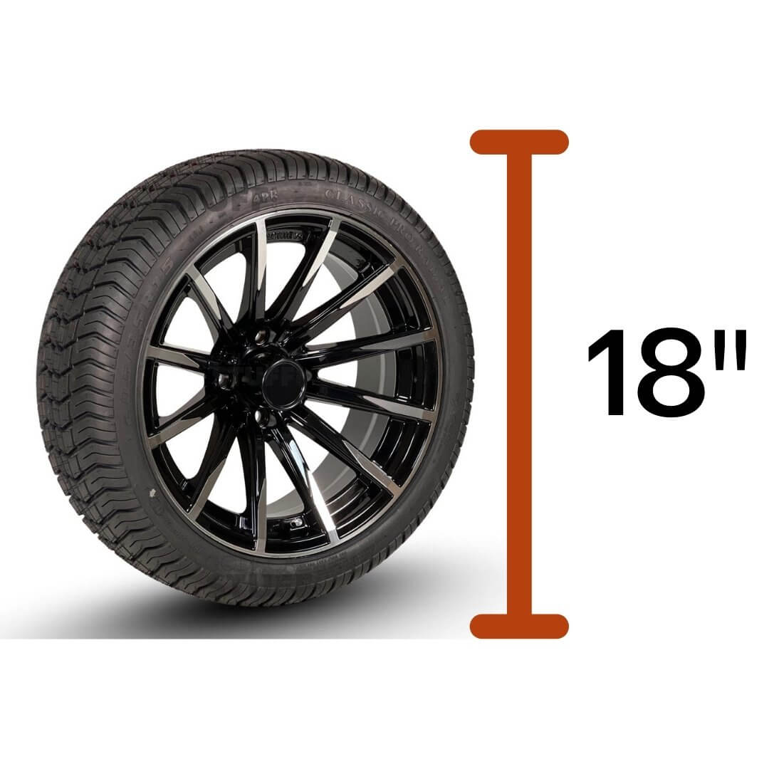 18" tall golf cart wheels and tires