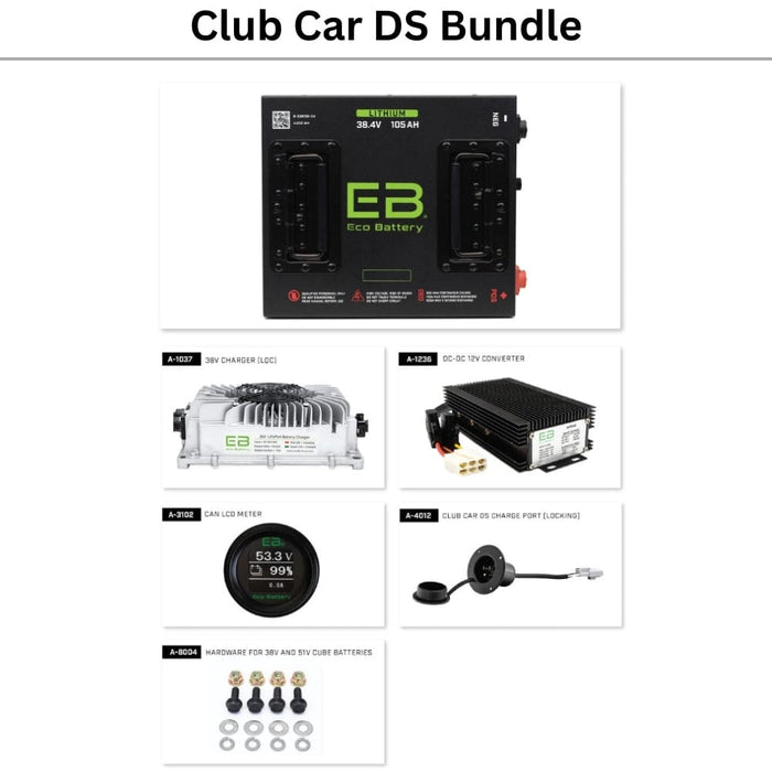 Club Car DS 36-Volt ECO Battery Bundle
