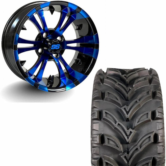 GCS™ Colorway 14" Vampire Golf Cart Wheels and 23" Tall MJFX Mud tires