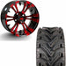 GCS™ Colorway 14" Vampire Golf Cart Wheels and 23" Tall MJFX mud tires