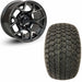 12" Golf Cart Wheels and 23x10.5-12 Kenda K500 Street/Turf Golf Cart Tires Combo- Rally Gunmetal Gray