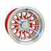 10" Phoenix Red/Machined Aluminum Golf Cart Wheel | RHOX®