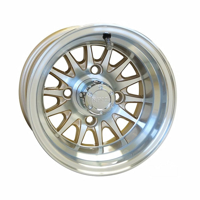 10" Phoenix Pearl/Machined Aluminum Golf Cart Wheel | RHOX®
