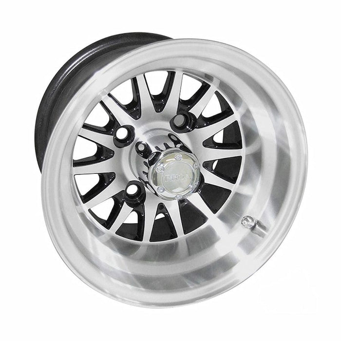 10" Black/Machined Aluminum Golf Cart Wheel | RHOX®