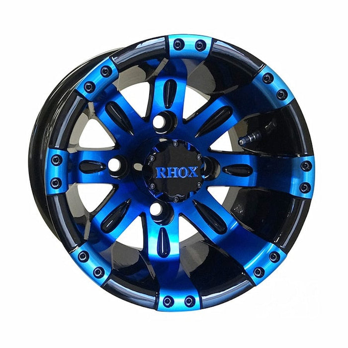 10" Vegas Blue/Black Golf Cart Wheel | RHOX®