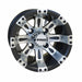 10" Vegas Matte Black/Machined Aluminum Golf Cart Wheel | RHOX®