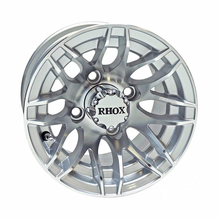 10" RX175 Machined Silver Golf Cart Wheel | RHOX®